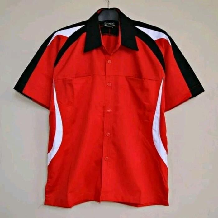 ENZINO KEMEJA SERAGAM KERJA TYT -01 POLOS BAJU SERAGAM KERJA MERAH , BIRU, KUNING , HIJAU, ABU, BIRU