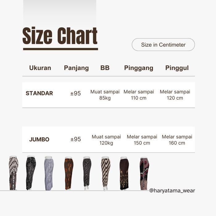 Premium Rok Jumbo Plus Size Batik Jarik Instan Wiru/Wiron Untuk Kondangan Mewah - Melar Termurah
