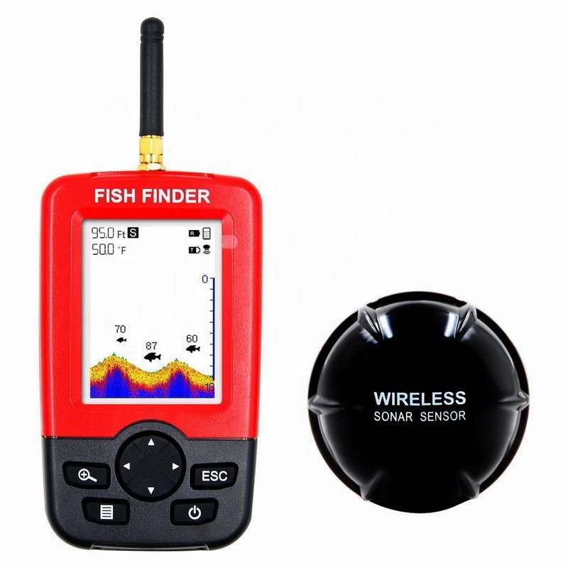 Uniker Outdoor Raft Fishing Tools LED Fishfinder Wireless Portable Deeper Sonar Sensor Echo Sound