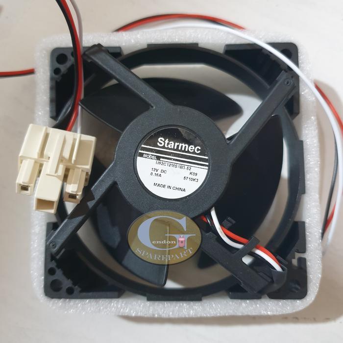 HOT SALE Fan kulkas DC 12v inverter 9x9cm 3 Kabel / Kipas Fan kulkas DC 12V 9x9