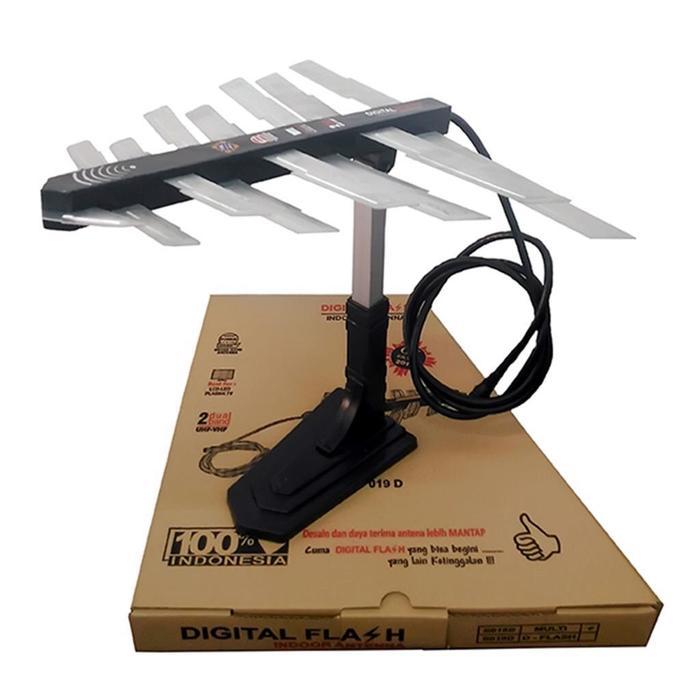 "New" Antena TV FLASH S 018 D Digital Indoor Dalam LED LCD Dual Band UHF VHF