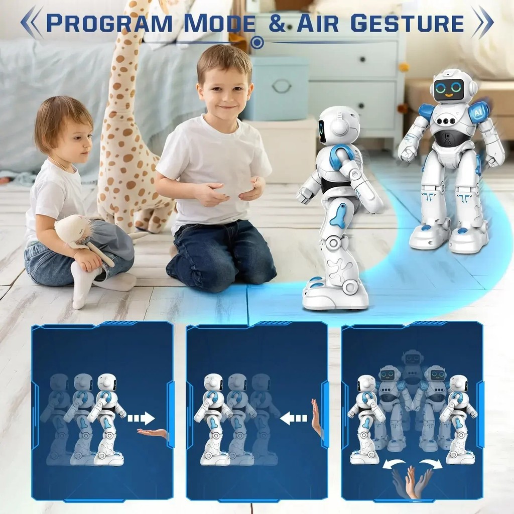 Smart Talking RC Robot Toy with Gesture Sensing for Kids