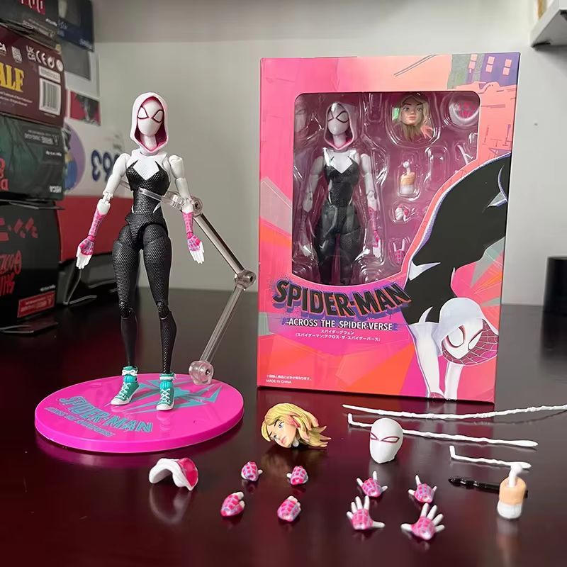 Super Gwen Action Figrue Spiderman Shf Spider-Gwen Gwen Stacy Into The Spider-Verse Figure Gwen El