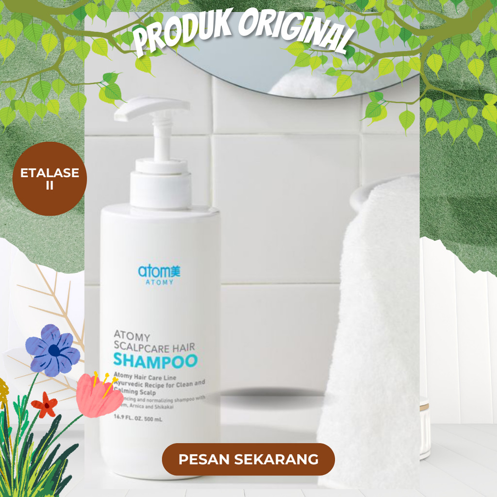 ATOMY SCALPCARE HAIR SHAMPOO 500 ML | Menghilangkan serpihan ketombe dan menutrisi kulit kepala.
