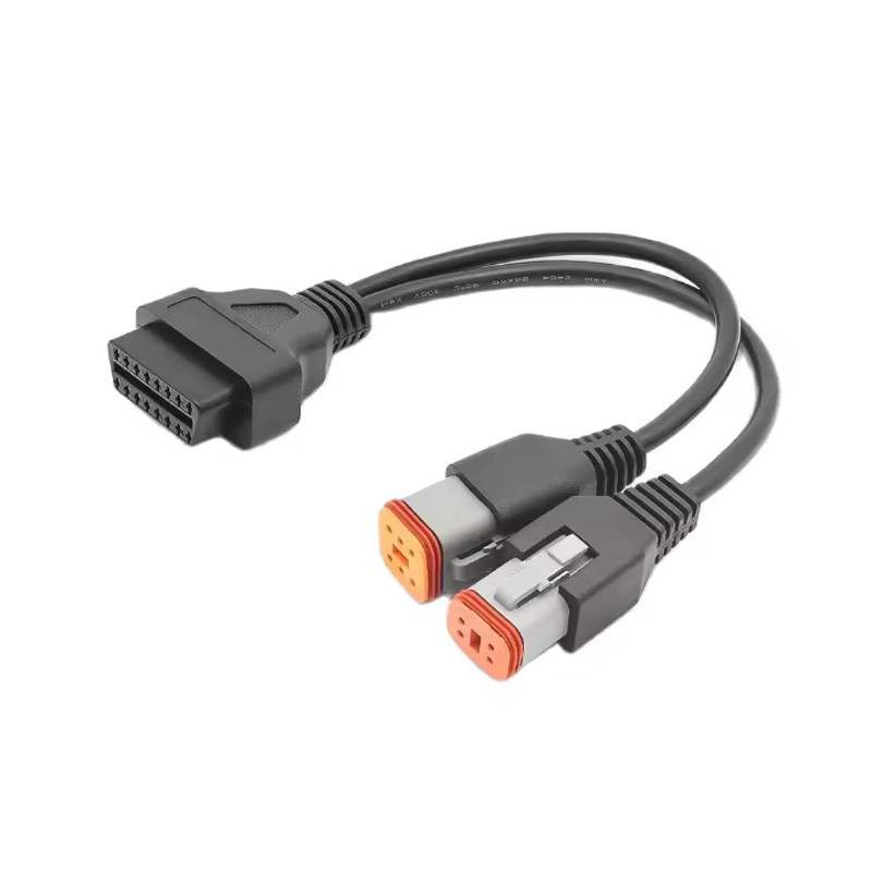 For Harley Davidson 4 6 PIN 2 IN 1 Motorcycle OBD2 Diagnostics Scanner Connector 4PIN 6PIN Motorbike