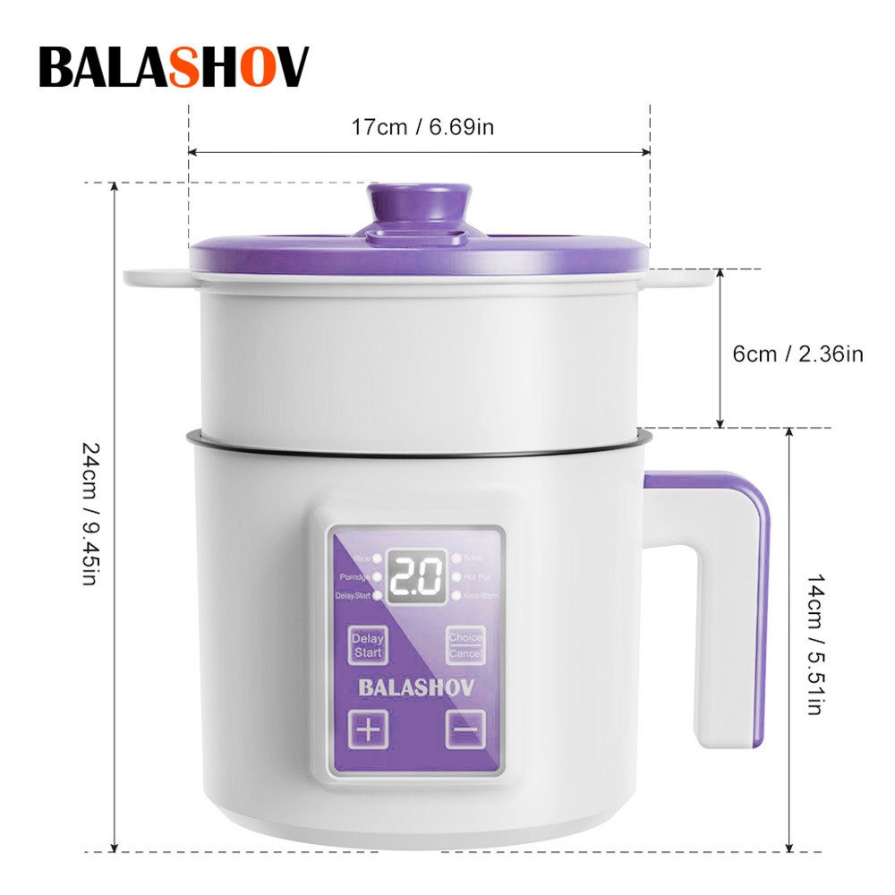 Mini Electric Rice Cooker Double Layer Multi Cooker Non-Stick Smart MultiCooker Electric Cooker