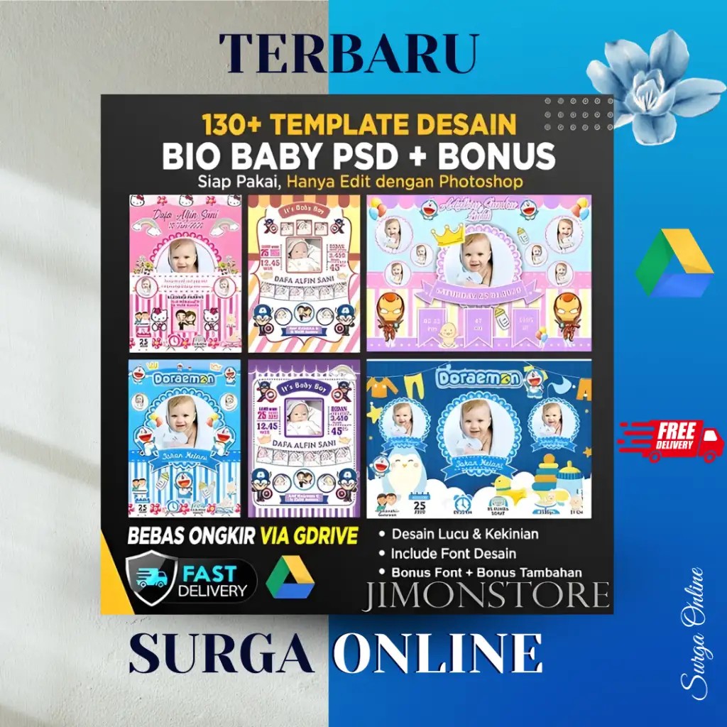 130+ TEMPLATE BABY BIO DESAIN BIODATA BAYI PSD PHOTOSHOP