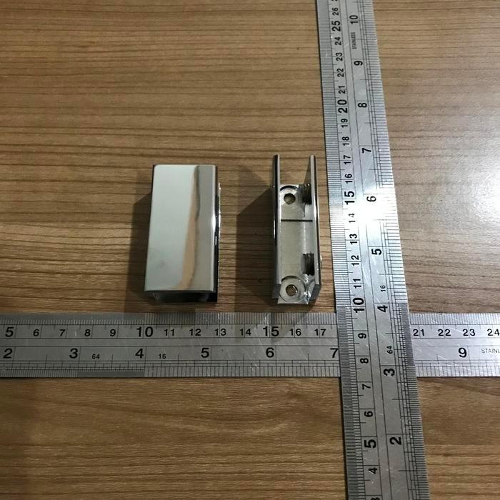 "New" Ambalan Klem Jepit Kaca 8 - 12 Mm Glass Clamp U Jepit Klem Kaca 12 Mm