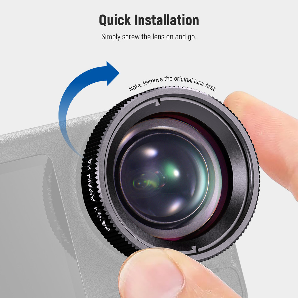NEEWER Macro Lens Compatible with DJI Osmo Action 5 Pro/4 Action Camera, 2X Magnification, Close Up