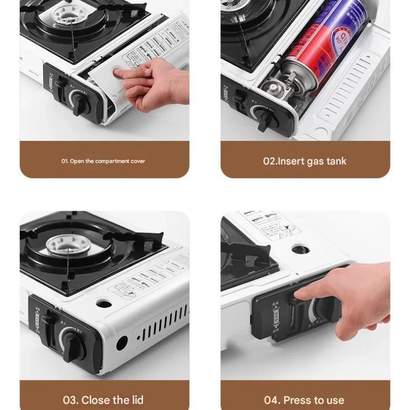 2025Portable Outdoor Cassette Stove Butane Gas Stove for Hot Pot BBQ Camping Cooking Lightweight gas