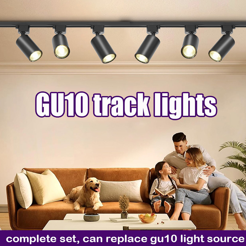 gu10 Light Fixture GU10 Track Light Set Smart Spotlights Replace Dimming Rail Lighting Kitchen Spot