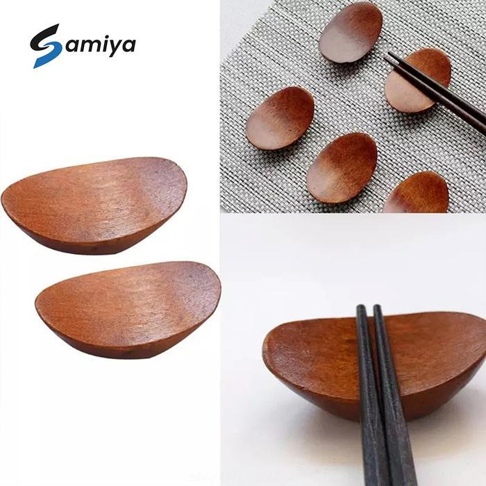 japanese wooden chopstick holder nanmu / alas tempat sumpit kayu