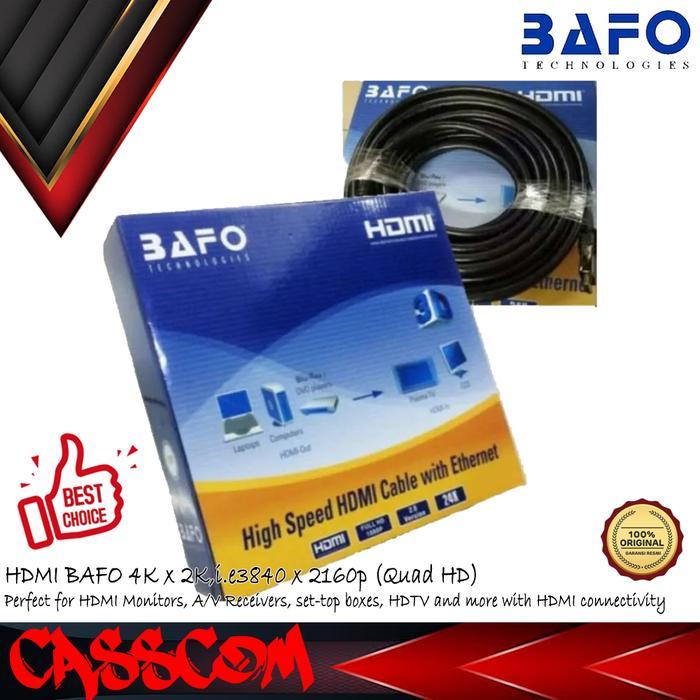 BAFO Cable HDMI 15 Meter Versi 2.0 Quad HD 3D 4K Gold Plated Kabel 15M MURAH