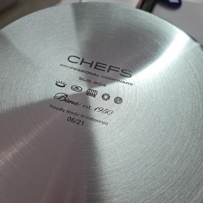 BIMA CHEFS SHALLOW SAUCE PAN SUS 304 16cm 18cm BP1900716 Bp1900718
