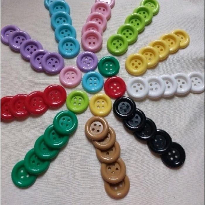 Kancing 2,5cm Satuan / Kancing Warna Warni/ Aplikasi Baju Satuan