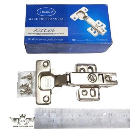 Engsel sendok Toledo Hidrolik Lurus (harga per pcs) / Engsel Lemari Berkualitas
