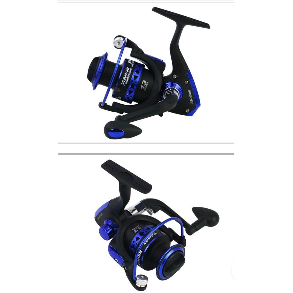BIGSALE REEL PANCING YUMOSHI BK1000-7000 SPOOL METAL BIRU 12BB+1