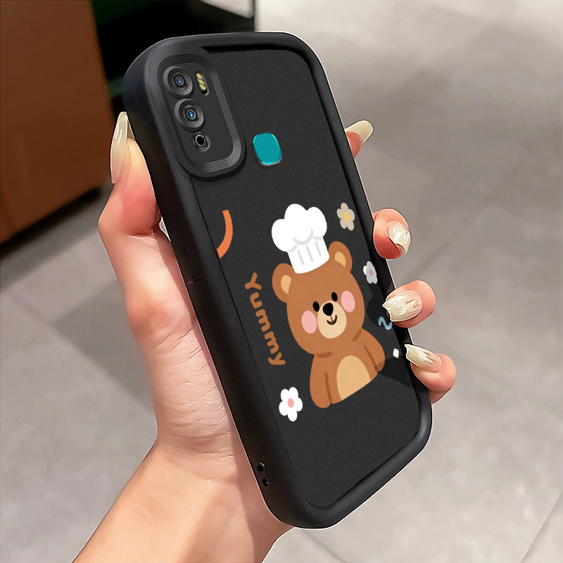 Casing Hp Infinix Hot 11 Play Hot 10 Play Hot 9 Play Hot 10 Case Koki Beruang Kecil Kasing silikon C