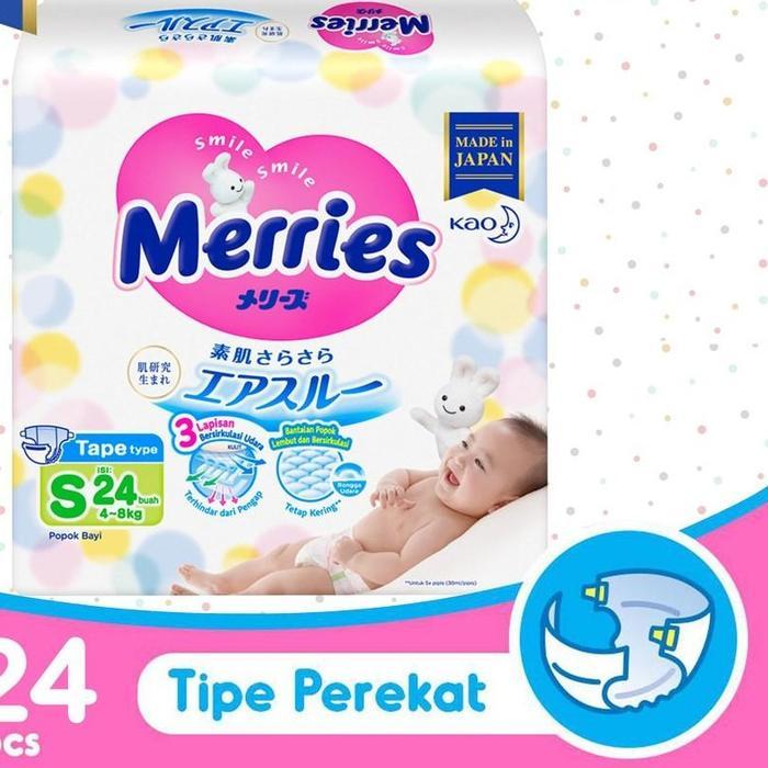 Terlaris Best Quality 100% Original Merries Popok Perekat Premium S24 - S 24