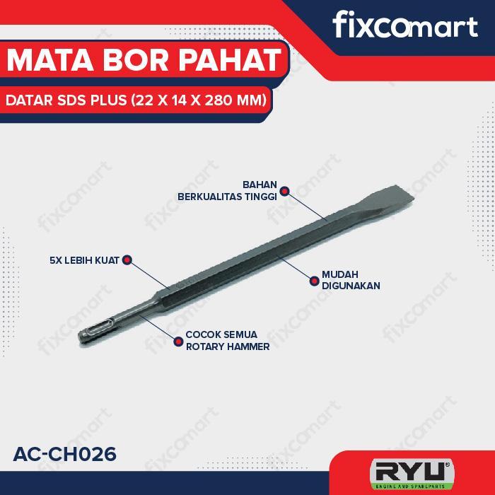 [] Mata Bor Pahat Datar SDS Plus / SDS Plus Flat Chisel