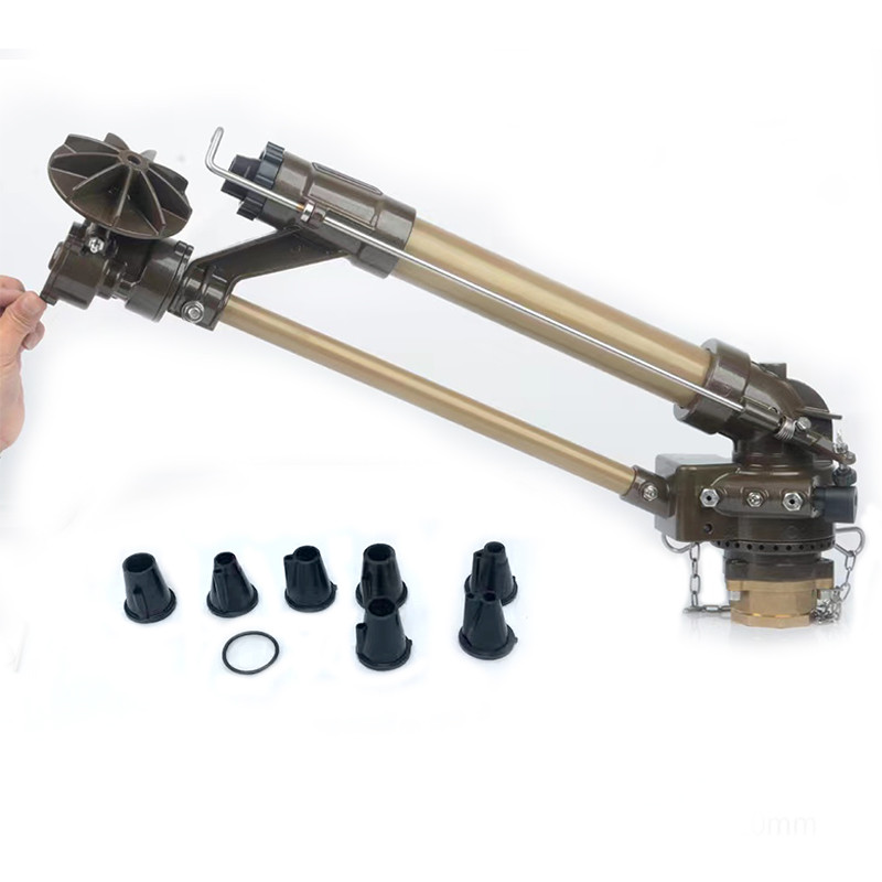 Gratis Pengiriman 2 "penyiraman pertanian pistol hujan besar penutup jarak jauh 360 gear drive pisto