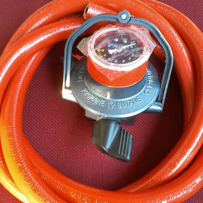 Regulator Safety lock Winn gas Otomatis w900m selang gas 5 lapis solid