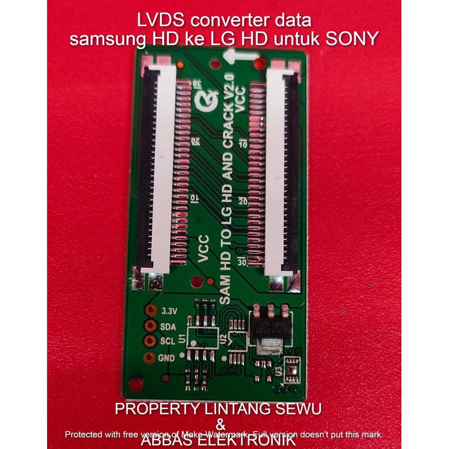 LVDS converter data samsung HD ke LG HD untuk sony