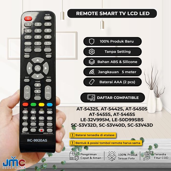 N3W Remote TV LCD LED RC-9914ID Smart TV RC-9920AS