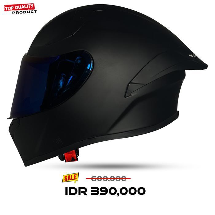 "New" Helm MLA TTC Crypton Hitam Dof Kaca Smoke Helm Full Face Paket Ganteng SNI
