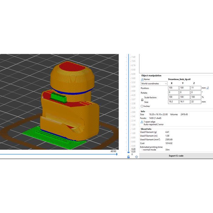 3D Print Petg Crossbow-Limb-Tip (4) & Crossbow Quiver (4)