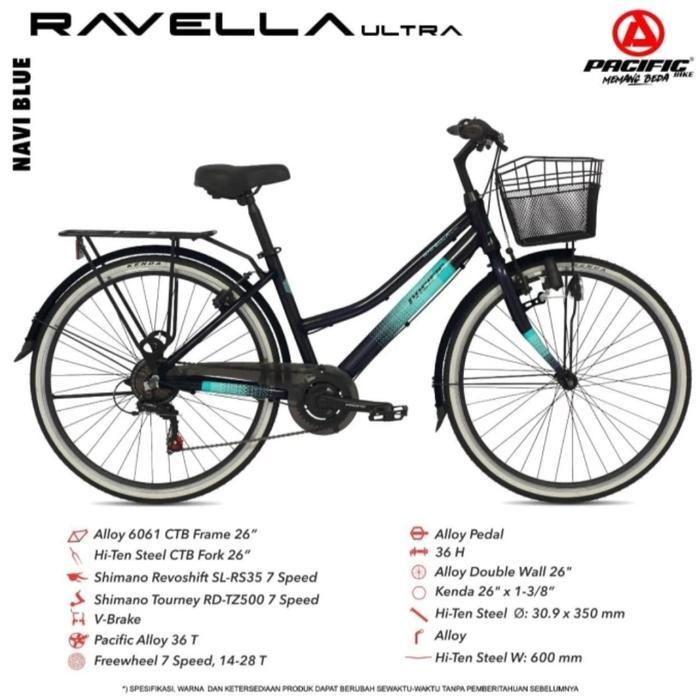 Sepeda Mini Ravella Pacific Bike Boncengan Keranjang Ofo
