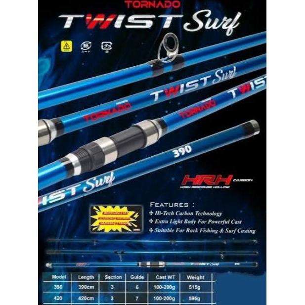JORAN SURF/ JORAN CARBON SAMBUNG 3 TORNADO TWIST ukuran 420/ 450
