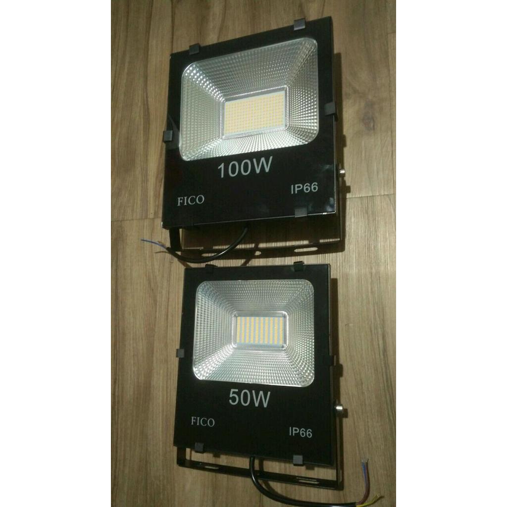 Fico Flood Light Lampu Tembak Kap Sorot Led Smd 50 Watt