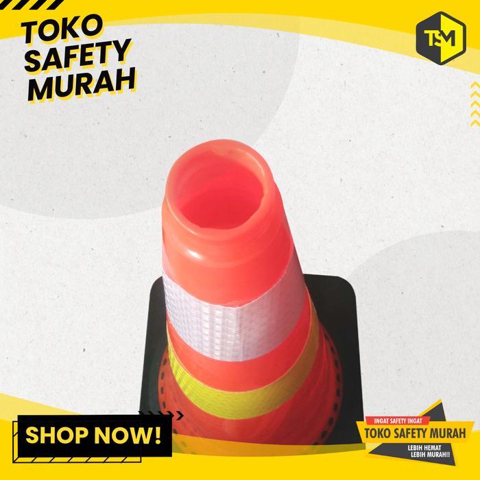 Traffic Cone 75Cm Safety Rubber Cone 75 Cm Kerucut Pembatas Jalan