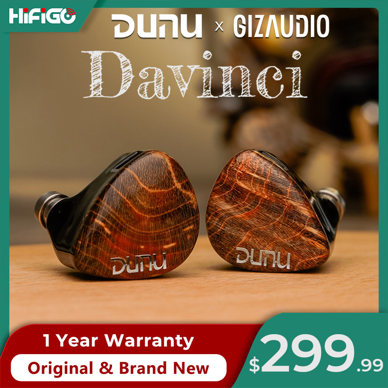HiFiGo DUNU x Gizaudio DaVinci 2DD+4BA Hybrid In-ear Monitor Earphones with 3.5mm+4.4mm Swappable