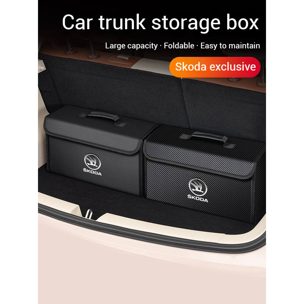 Car Trunk Storage Box Organizer Foldable Container Bag For Skoda VRS Superb Scala Octavia Kodiaq