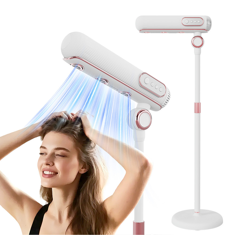 Lazy Hands Free Stand Hair Dryer pink Standing Hair Dryer Vertical Hair Dryer Negative Ion