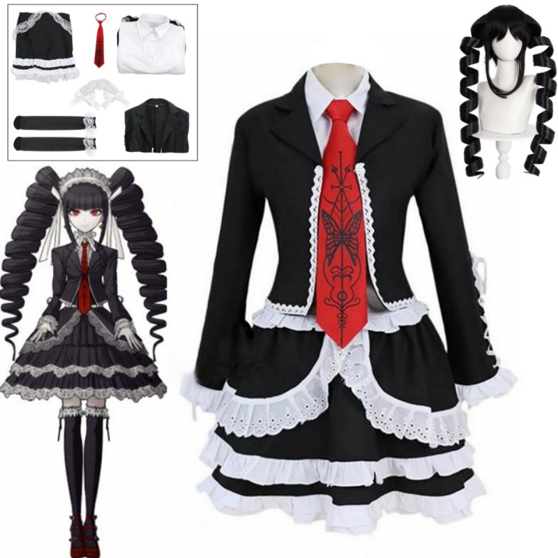 Dangaronpa Celestia Ludenberg Cosplay Dangaronpa Costume School Uniform Women'S Halloween Full Set