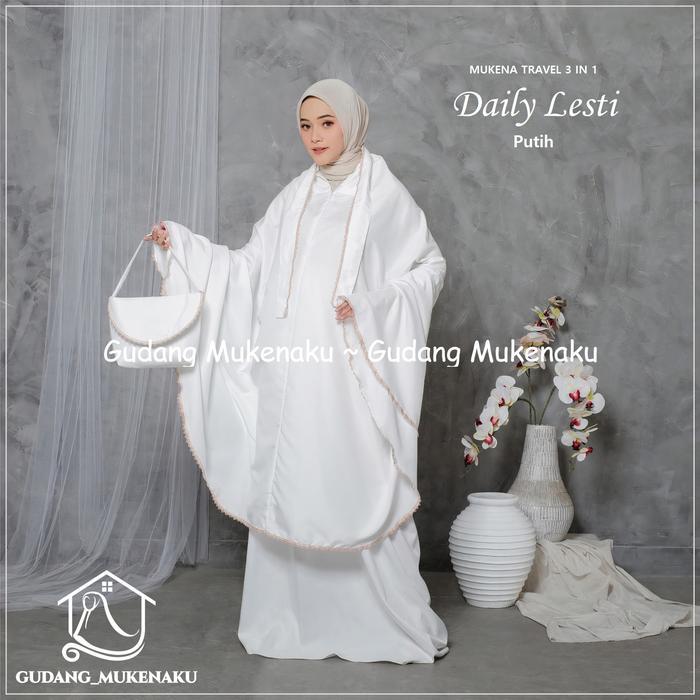 Gudang Mukenaku Mukena Dewasa Daily Lesti Travel 3 in 1 Bahan Katun Terbaru Premium Termurah Bisa