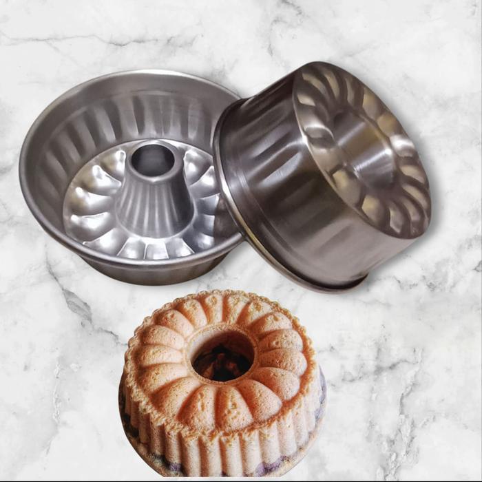 Loyang Kue Bolu /Loyang Pulde Besar / Loyang Tulban Tinggi / Loyang Bulat Marmer Cake Press Tanpa