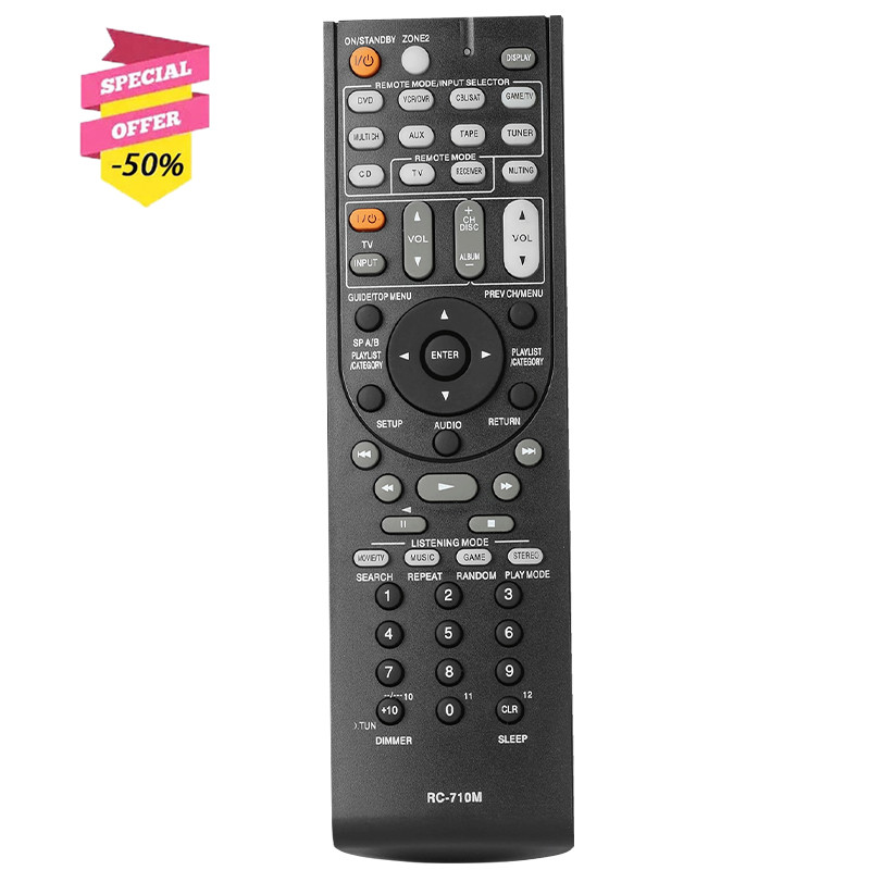 New RC-710M RC710M Remote Control Compatible With Onkyo AV Receiver Home Theater TX-SR333 TX-SR606 T