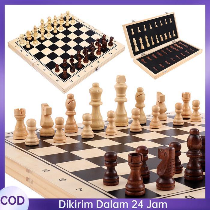 Bidak Catur Catur Internasional Catur Kayu Catur Kayu Premium Board Game Catur Magnetic Magnetic