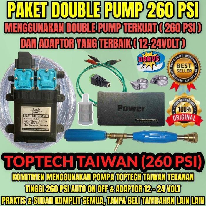 Alat Cuci Ac Cuci Mobil Motor Power Double Pump Jet Cleaner Set
