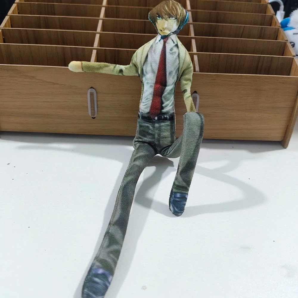 Anime Death Note Yagami Light Cosplay Cotton Stuffed Doll Mascot Slender Twistable Shape Room