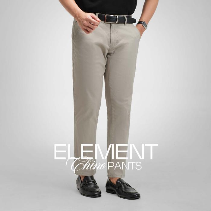 Cutoff Element Chino Pants Celana Basic Pria Panjang Regular Fit Stretch