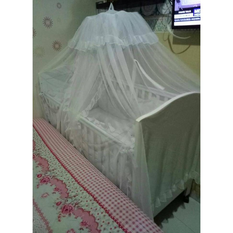 Kelambu gantung box bayi tanpa tiang