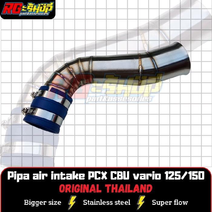 Pipa Air Intake Filter Udara Velocity Stainless Pcx 150 Cbu Vario 125 150 Original Thailand