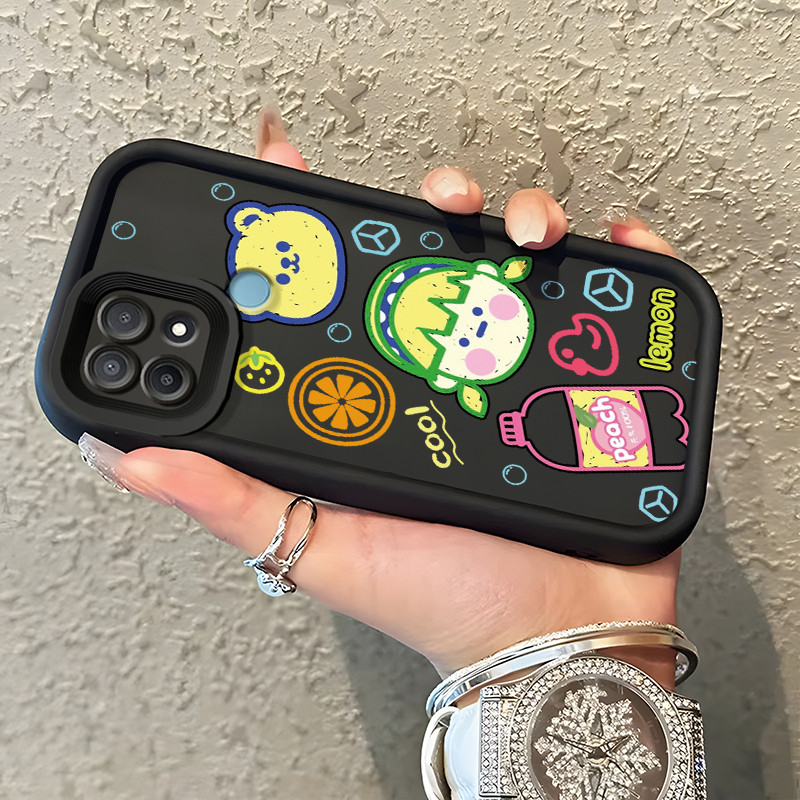 Casing Hp OPPO A15 A15s A35 Case Casing Melukis kepala bola pola Kasus HP Tangga Langit Mewah Siliko