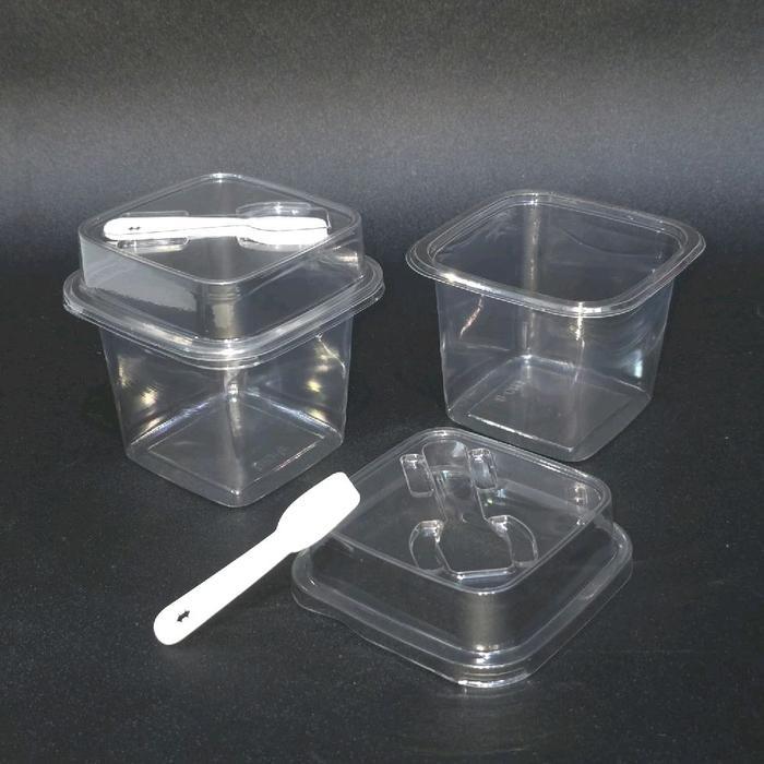 CUP BOX PUDING / JELLY ICE CREAM DESSERT 10-8 + SENDOK - 300 ML