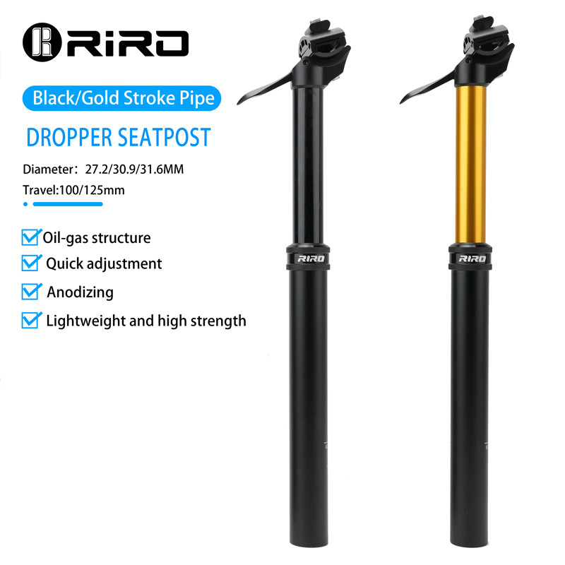 Bicycle Dropper Seatpost 27.2/30.9/31.6mm 100/125mm Travel Hydraulic Manual Height Adjustable MTB